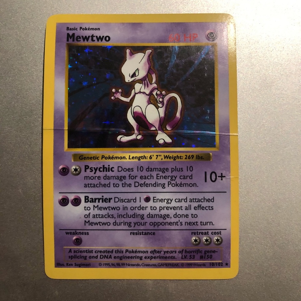 Pokémon card, mewtwo